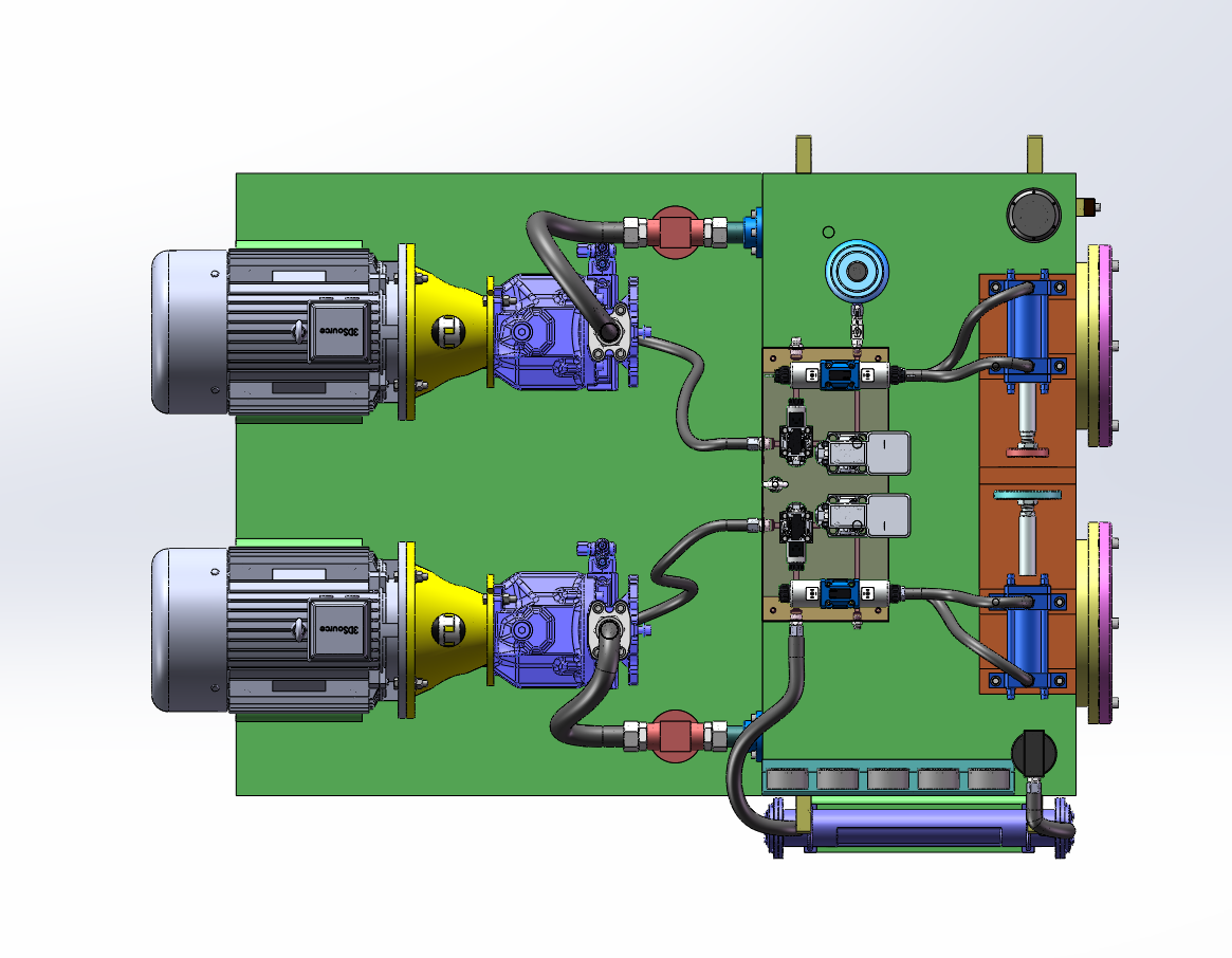 比例伺服液压系统液压缸加载系统设计（SW+CAD+说明书）